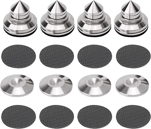 Brollitest 4 Stück Lautsprecher Spikes Höhenverstellbare Edelstahl HiFi Gerätefüße-Absorber füße Lautsprecher Dämpfer fuß Für subwoofer Plattenspieler Verstärker CD DVD, Silber Brollitest 4 Stück Lautsprecher Spikes Höhenverstellbare Edelstahl HiFi Gerätefüße-Absorber füße Lautsprecher Dämpfer fuß Für subwoofer Plattenspieler Verstärker CD DVD, Silber von Brollitest