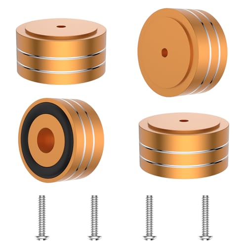 Brollitest 4X High End Lautsprecher Füße, Audio Absorber Dämpfer Schwingungsdämpfer,40x20mm subwoofer füße-Gold Brollitest 4X High End Lautsprecher Füße, Audio Absorber Dämpfer Schwingungsdämpfer,40x20mm subwoofer füße-Gold von Brollitest