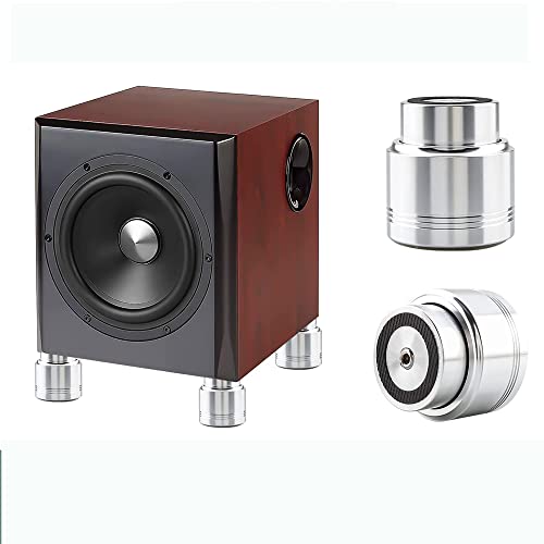 Brollitest 4pcs Aluminium Lautsprecher Absorber Füße Maglev Isolation HiFi Audio Stoßdämpfer Fuß Lautsprecher Ständer(5350) von Brollitest