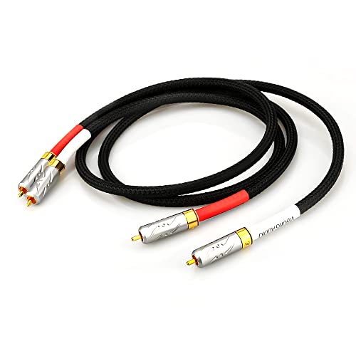 Brollitest Hifi Cinch Kabel High End 1.5m, 100% Reines Kupfer Stereo Audio Cinch Kabel von Brollitest