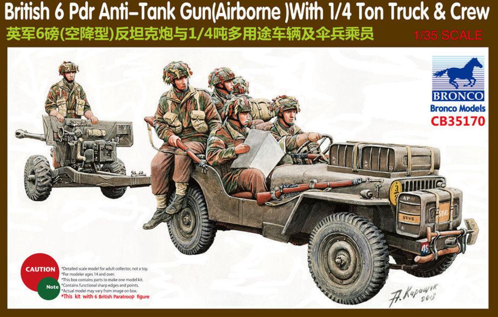 6 Pdr Anti-Tank Gun(Airborne)With 1/4Ton von Bronco Models
