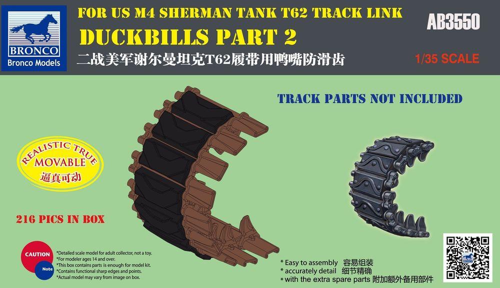 Duckbills part 2 For US M4 SHERMAN TANK T62 Track Link von Bronco Models