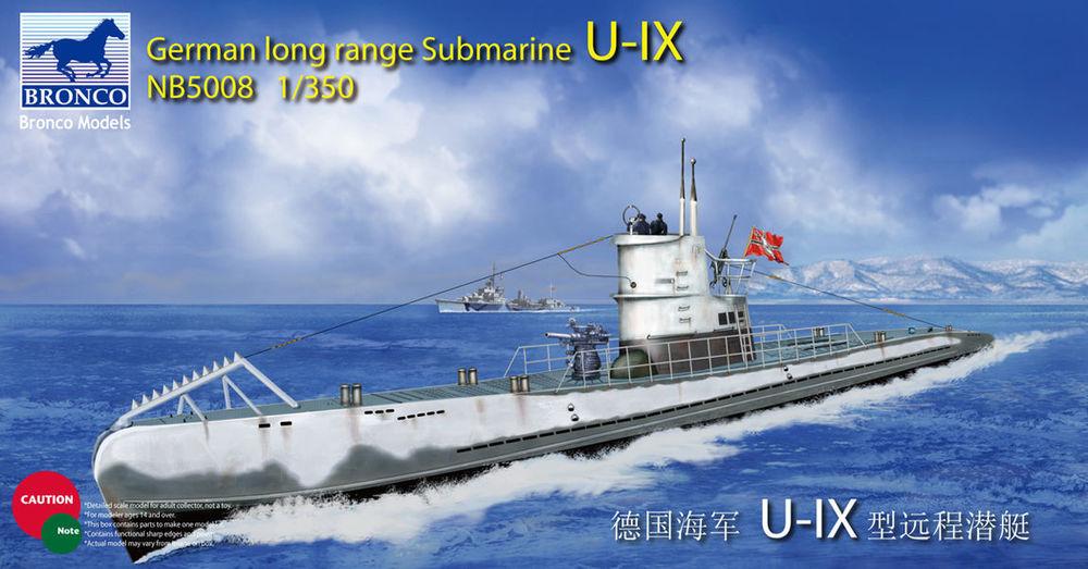 German Long Range Submarine Type U-IX A von Bronco Models