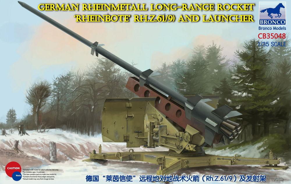 German Rheinmetall Rheinbote Rakete Rheinbote(Rh.Z.61/9) and launcher von Bronco Models