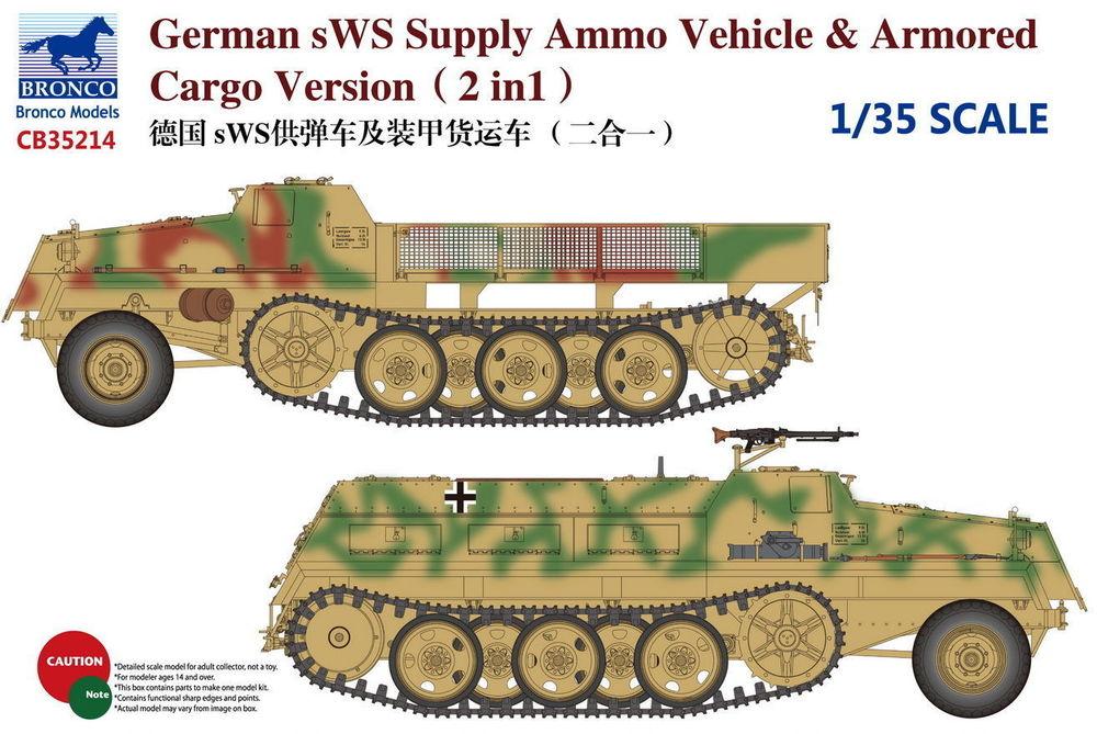 German sWS Supply Ammo Vehicle & Armored Cargo Version (2 in 1) von Bronco Models