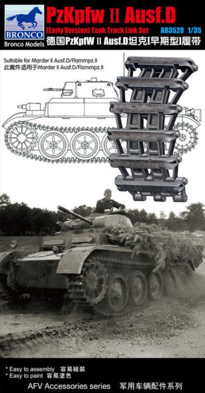 Pzkpfw.II Ausf.D (Early Version) Track Link Set von Bronco Models