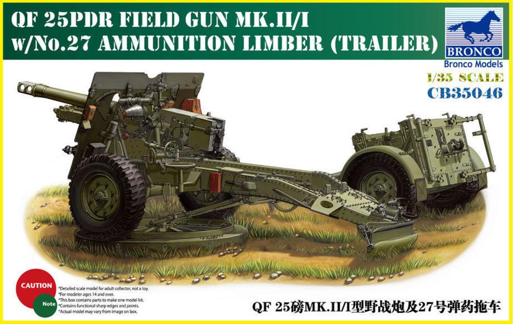 QF 25pdr Field Gun Mk.II/I w/No.27 Limber von Bronco Models