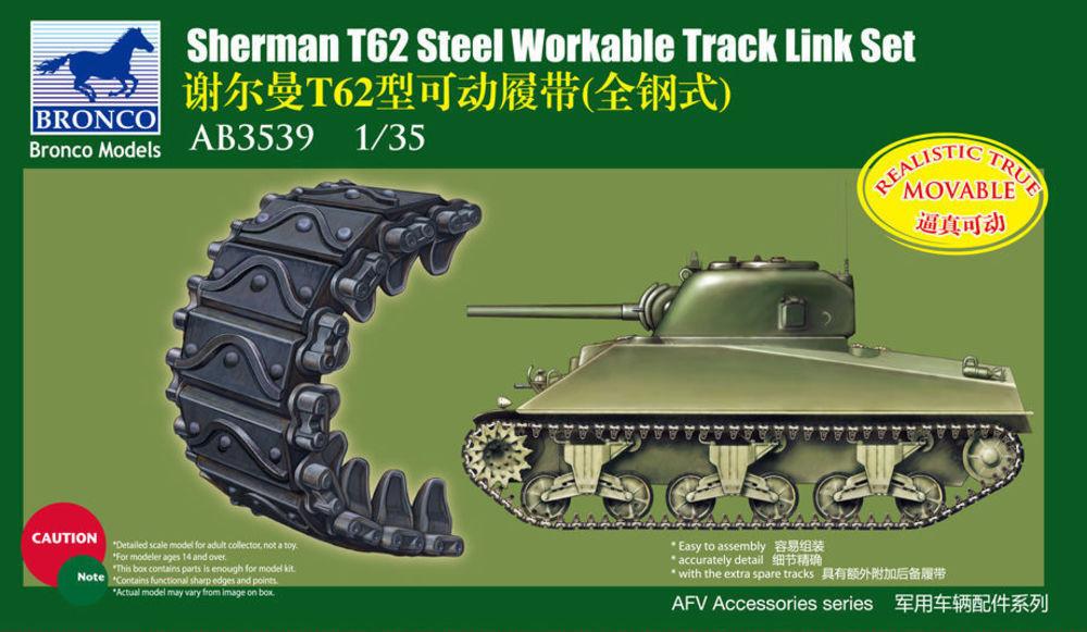 Shermann T62 Workable Track Link Set von Bronco Models