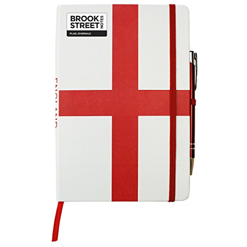 England Flag Notebook - Hardback A5 von Brook Street Notes