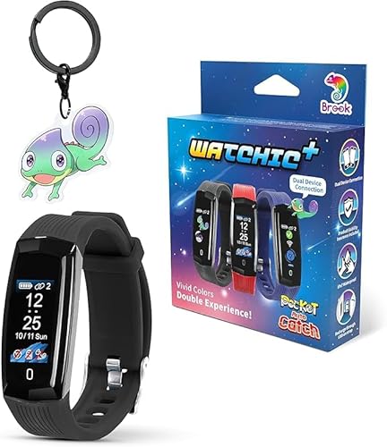 Brook Pocket Auto Catch Watchic Plus mit Schlüsselanhänger, Auto-Fänger mit zwei Konten, IPX7 wasserdicht, 2,4 cm Farbdisplay, für Pokemon Go Go Catcher Zubehör [exklusive Version] (schwarz) von Brook