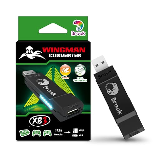 Brook Wingman XB 3 Converter – Entfesseln Sie die Leistung des Multi-Plattform-Spiels, kabelloser Controller-Adapter für die neuen XB Series X/S, XB One und PC (X-Input) Konsolen von Brook