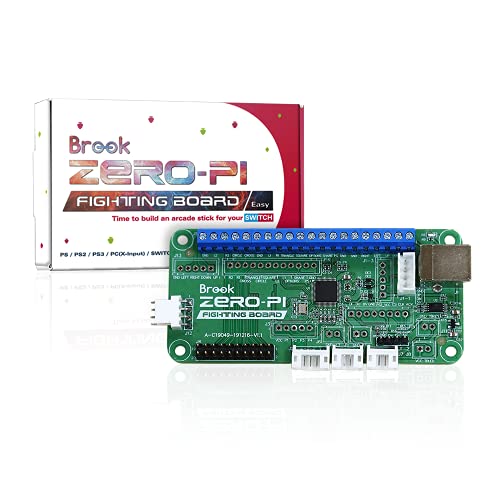 Brook Zero- Pi Fighting Board Easy Version – kompatibel mit Switch/ PS3/ PS2/ PS/PC (X-Input)/ Retro-Gaming-Emulator zu Arcade-Stick-Schraubklemmenleiste im Lieferumfang enthalten von Brook