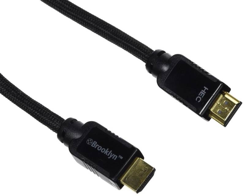 Brooklyn HQ 2m HDMI-Kabel 4K 3D Full HD Ethernet Video-Kabel, HDMI, (200 cm), 4K 3D HD-TV Full-HD TV 1080p PC von Brooklyn