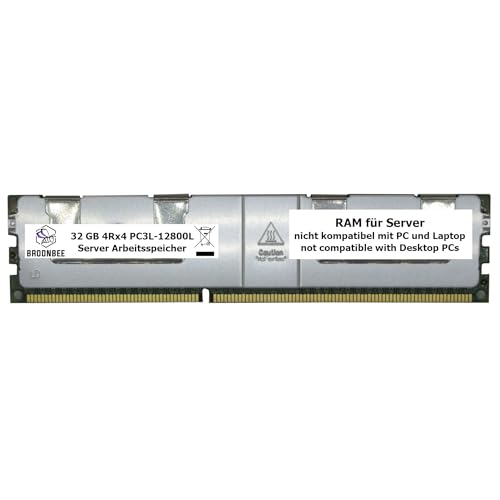 Broonbee Server Arbeitsspeicher | 16 GB DDR3 1600 MHz RAM | Memory Upgrade für Supermicro X9DRH-7F | LRDIMM ECC REG | PC3L-12800L CL11 von Broonbee