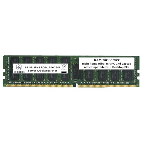 Broonbee Server Arbeitsspeicher | 16 GB DDR4 2133 MHz RAM | Memory Upgrade für IBM System x3850 X6 (E7-V4) | RDIMM ECC REG | PC4-17000P-R CL15 von Broonbee