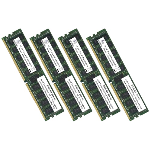 Broonbee Server Arbeitsspeicher | 64 GB (4X 16 GB) DDR4 2133 MHz RAM | Memory Upgrade für Supermicro 2028TP-HTFR 2028TP-HTR | RDIMM ECC REG | PC4-17000P-R CL15 von Broonbee