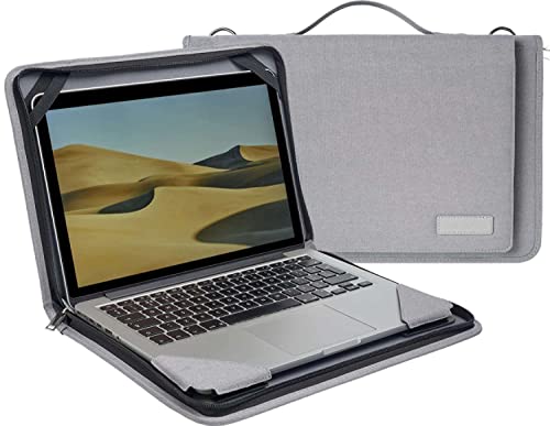 Broonel - Laptop Schultertasche Aus Grau Leder - kompatibel mit dem Dell Precision 3581 15.6" Workstation von Broonel