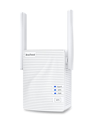 BrosTrend 1200 Mbit/s WLAN Repeater, AC1200 Dual WLAN Verstärker WiFi, WPS Einfache Einrichtung, LAN Port, Funktioniert mit Allen WLAN Routern (Unterstützt Telekom Magenta Entertain TV/Router Nicht) von BrosTrend