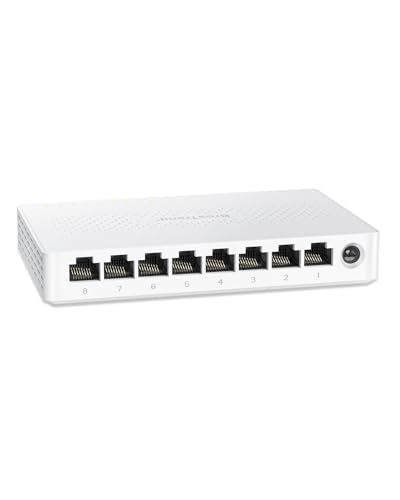 BrosTrend 8x 2.5-Gigabit Ports Ethernet Netzwerk Switch, 2.5 Gbit/s Unmanaged LAN Switch 8 Port für Home oder SOHO-Netzwerke (Lüfterlos Desktop/Wandmontage Plug-and-Play, Lifetime-Schutz) LAN Splitter von BrosTrend