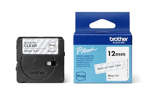 Brother Original Btag-131 Schriftband 12 mm breit, 4 m lang, schwarz/transparent Brother Original Btag-131 Schriftband 12 mm breit, 4 m lang, schwarz/transparent von Brother International GmbH