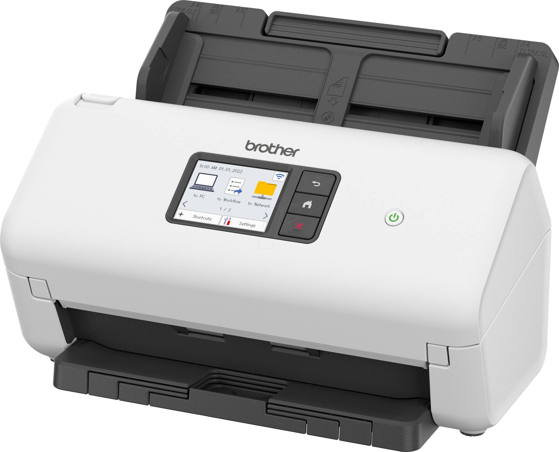 BRO ADS-4500W - Dokumentenscanner, A4, 35 S/min, LAN/WLAN, Duplex BRO ADS-4500W - Dokumentenscanner, A4, 35 S/min, LAN/WLAN, Duplex von Brother