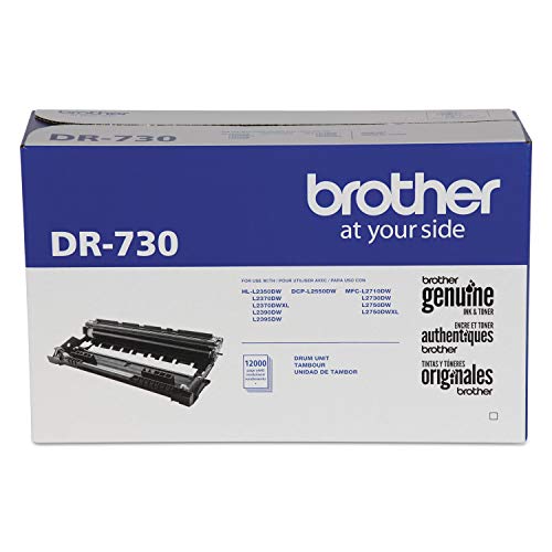 BROTHER Original-Trommeleinheit, DR730, Nahtlose Integration, Ergiebigkeit bis zu 12.000 Seiten, schwarz (Trommeleinheit, Nicht Toner) von Brother