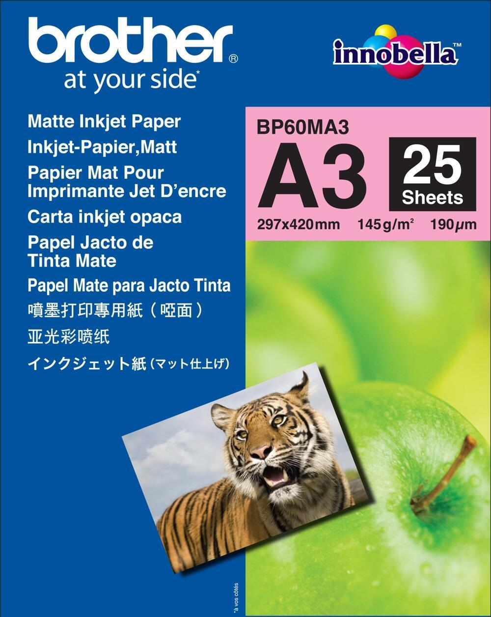 Brother BP - Papier, matt - A3 Nobi (328 x 453 mm) - 25 Blatt - für DCP J4210... von Brother