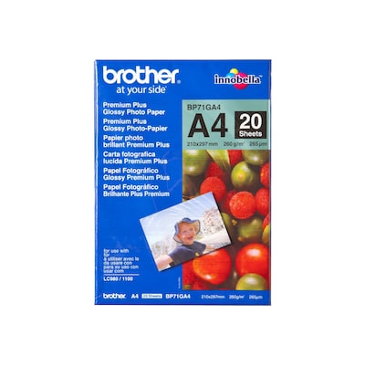 Brother BP71GA4 Fotopapier-A4, Paket mit 20 Blatt, 260 g/qm von Brother