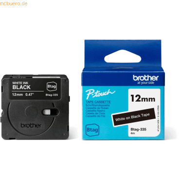 Brother Brother Schriftband BTAG-335 Weiß auf Schwarz 12 mm x 4 m Brother Brother Schriftband BTAG-335 Weiß auf Schwarz 12 mm x 4 m von Brother