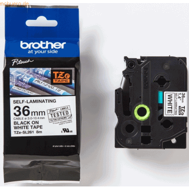 Brother Brother TZe-SL261 weiß/schwarz, 36 mm, selbstlaminierend, 8 m Brother Brother TZe-SL261 weiß/schwarz, 36 mm, selbstlaminierend, 8 m von Brother