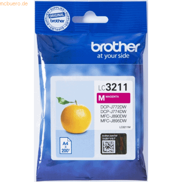 Brother Brother Tintenpatrone LC-3211M Magenta (ca. 200 Seiten) von Brother