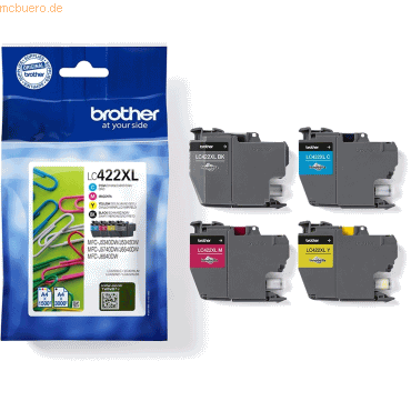 Brother Brother Tintenpatronen LC-422XLVAL Multipack (je 1x BK/M/C/Y) von Brother