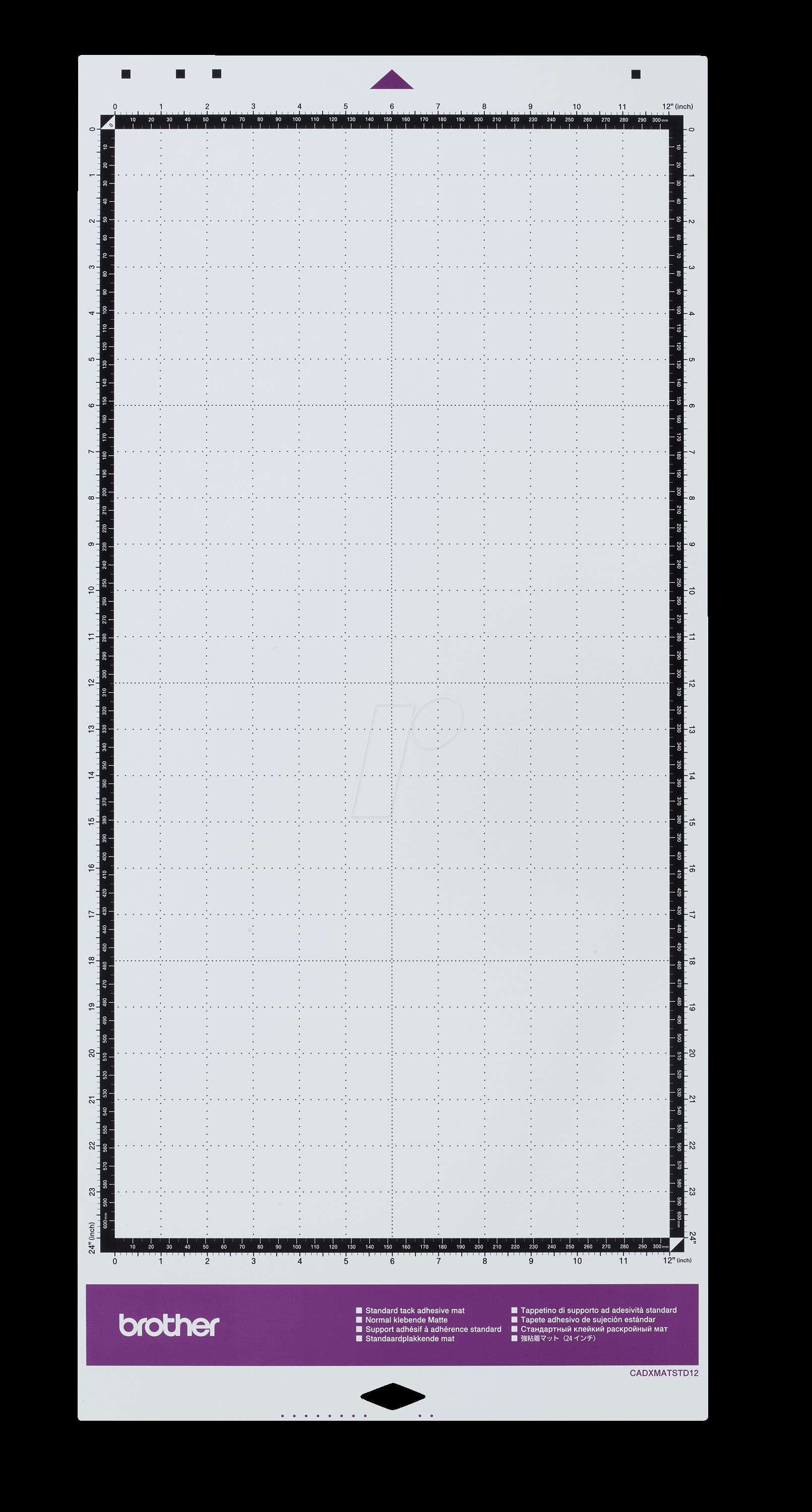 Brother CADXMATSTD24 Schneidematte für Schneideplotter normal klebend 305 x 610 mm (12 x 61,00cm (24) ) für 0,3 - 1,5 mm dickes Material (CADXMATSTD24) von Brother