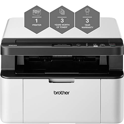 Brother DCP-1610W A4 Mono-Laserdrucker, All in Box Bundle, Wireless und PC angeschlossen, Drucken, Kopieren und Scannen, bis zu 3 Jahre im Wert von Printing von Brother