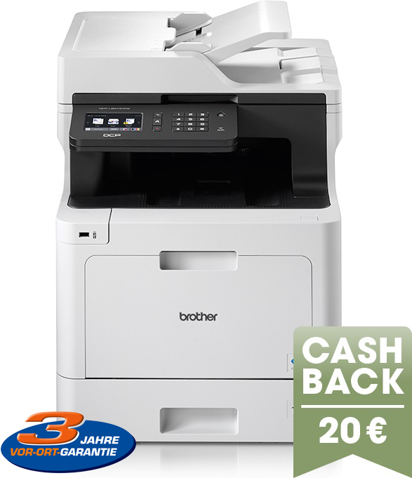 Brother DCP-L8410CDW - Multifunktionsdrucker - Farbe - Laser - A4/Legal (Medien) - bis zu 31 Seiten/Min. (Drucken) - 300 Blatt - USB 2.0, Gigabit LAN, Wi-Fi(n), USB-Host mit Brother PRINT AirBag for 200000 pages von Brother