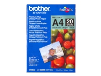 Brother DIN A4 Glanzpapier, 260 g/m², A4, Blau, Rot, 20 Blätter, 265 µm, 100 Jahr(e) von Brother