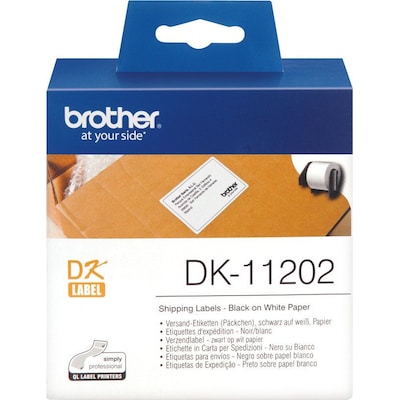 Brother DK-11202 Einzeletiketten (Papier) – 62 x 100 mm, 300 Stk./ Rolle von Brother