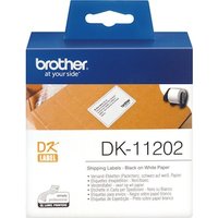 Brother DK-11202 Einzeletiketten (Papier) – 62 x 100 mm, 300 Stk./ Rolle von Brother