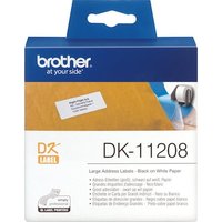 Brother DK-11208 Einzeletiketten – schwarz auf weiß, 400 Stk. 38 x 90 mm Brother DK-11208 Einzeletiketten – schwarz auf weiß, 400 Stk. 38 x 90 mm von Brother