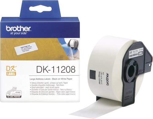 Brother DK-11208 Etiketten Rolle 39 x 90mm Papier Weiß 400 St. Permanent haftend DK11208 Adress-Eti Brother DK-11208 Etiketten Rolle 39 x 90mm Papier Weiß 400 St. Permanent haftend DK11208 Adress-Eti von Brother
