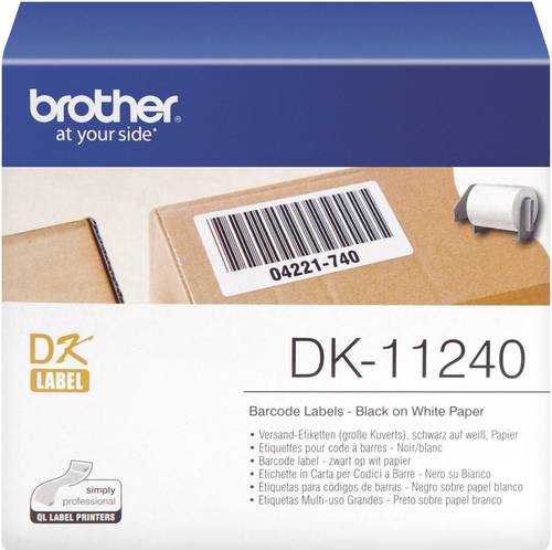 Brother DK-11240 Etiketten Rolle 102 x 51mm Papier Weiß 600 St. Permanent haftend DK11240 Versand-E Brother DK-11240 Etiketten Rolle 102 x 51mm Papier Weiß 600 St. Permanent haftend DK11240 Versand-E von Brother