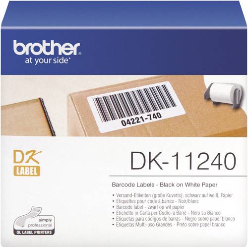 Brother DK-11240 Etiketten Rolle 102 x 51mm Papier Weiß 600 St. Permanent haftend DK11240 Versand-E von Brother