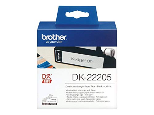 Brother DK-22205 Thermodirektdrucktechnologie Schwarz/Weiß, 30,48m/62mm Brother DK-22205 Thermodirektdrucktechnologie Schwarz/Weiß, 30,48m/62mm von Brother