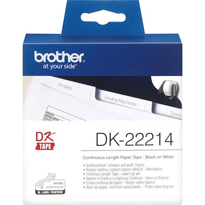 Brother DK-22214 Endlosetiketten – schwarz auf weiß, 12 mm x 30,48 m Brother DK-22214 Endlosetiketten – schwarz auf weiß, 12 mm x 30,48 m von Brother
