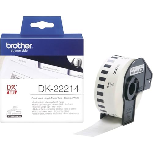 Brother DK-22214 Etiketten Rolle 12 mm x 30.48 m Papier Weiß 1 St. Permanent haftend DK22214 Universal-Etiketten Brother DK-22214 Etiketten Rolle 12 mm x 30.48 m Papier Weiß 1 St. Permanent haftend DK22214 Universal-Etiketten von Brother