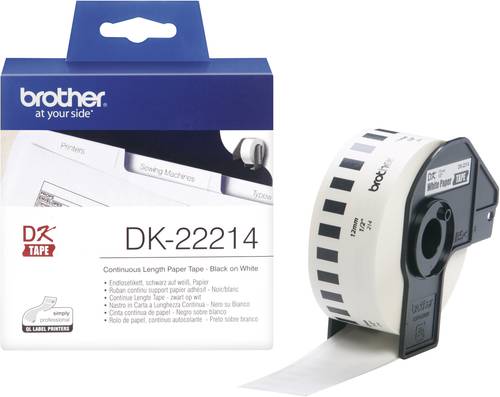 Brother DK-22214 Etiketten Rolle 12mm x 30.48m Papier Weiß 1 St. Permanent haftend DK22214 Universa Brother DK-22214 Etiketten Rolle 12mm x 30.48m Papier Weiß 1 St. Permanent haftend DK22214 Universa von Brother
