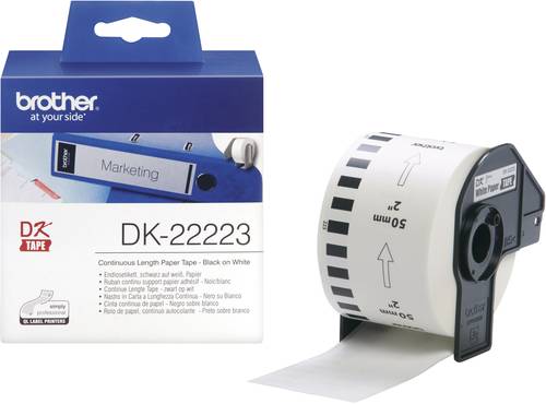 Brother DK-22223 Etiketten Rolle 50mm x 30.48m Papier Weiß 1 St. Permanent haftend DK22223 Universa von Brother