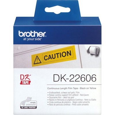 Brother DK-22606 Endlosetiketten (Film) – gelb, 62 mm x 15,24 m von Brother