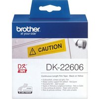 Brother DK-22606 Endlosetiketten (Film) – gelb, 62 mm x 15,24 m von Brother