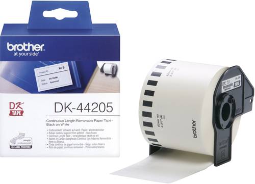 Brother DK-44205 Etiketten Rolle 62mm x 30.48m Papier Weiß 1 St. Wiederablösbar DK44205 Universal- Brother DK-44205 Etiketten Rolle 62mm x 30.48m Papier Weiß 1 St. Wiederablösbar DK44205 Universal- von Brother